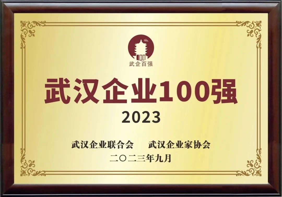 威廉希尔足球官网荣登“武汉企业100强”榜单